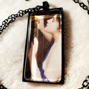 Handmade Pandora John William Waterhouse Painting Necklace Pre-Raphaelite